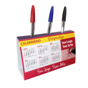 CALENDÁRIO DE MESA - 2.000 UND - 13X32 - VERNIZ TOTAL